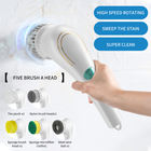 Rechargeable Waterproof Silicone Body Scrubber Long Handle Electric Bath Brush