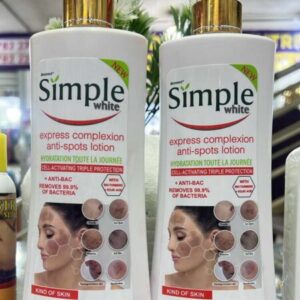 Simple Express Complexion Anti-Spots Lotion Anti- Bacterial Removes 99.9% of Bacteria