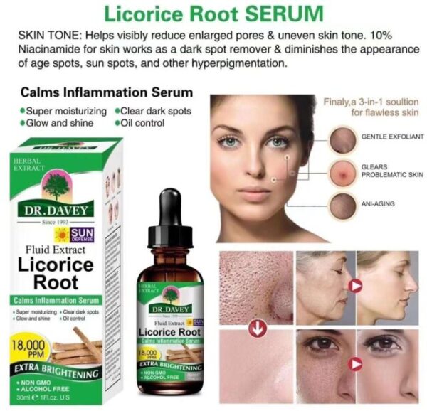 Licorice root Skin Care Serum Gentle moisturizing Whitening hydrating Facial Serum