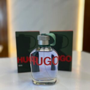 "Image of Hugo Just Different Body Perfume: A sleek bottle of refreshing fragrance for men."