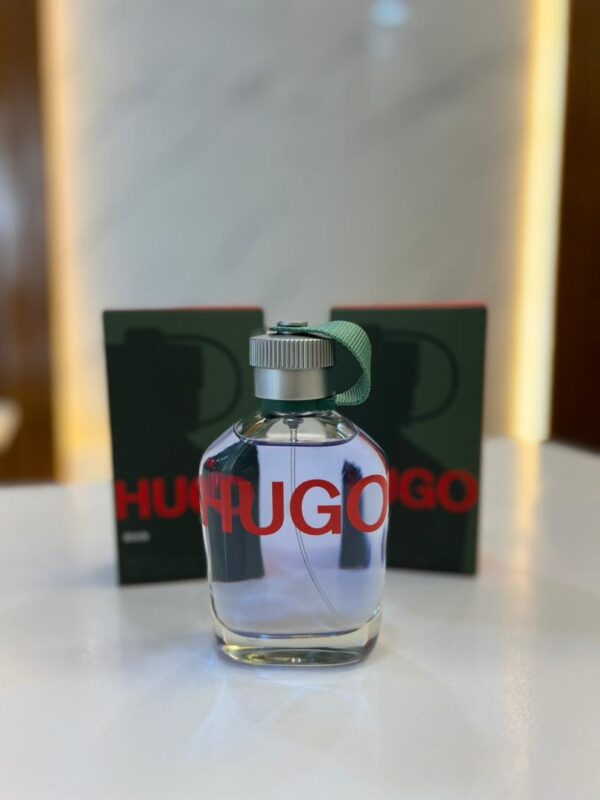 "Image of Hugo Just Different Body Perfume: A sleek bottle of refreshing fragrance for men."