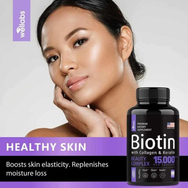 Biotin Keratin Collagen Pills organic Biotin Capsules for Hair Skin and Nails Vitamins Biotin Supplement