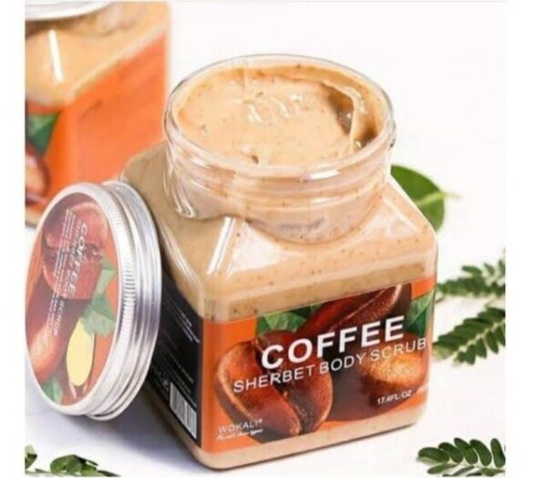 Wokali 500ML COFFEE Body Scrub of Deep Cleaning, Moisturizing, Softening & WHITENING