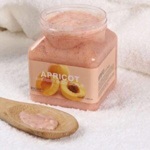 Pure Natural Fruits Extract Wokali 350ML Apricot Body Scrub of Deep Cleaning, Tendering, Softening & WHITENING