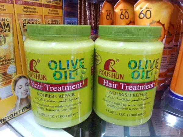 ROUSHUN Olive Hair Treatment olive oil nourish repair hair mask 1000ml moisturizing gently cleanses and neutralizes